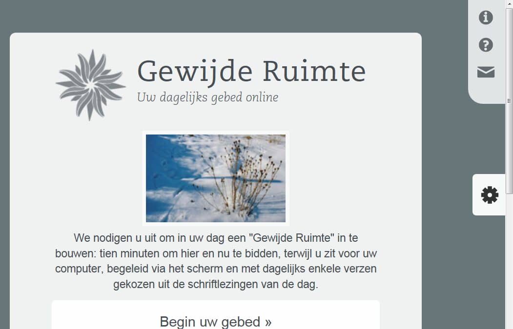 «Gewijde Ruimte» op uw eigen maat
