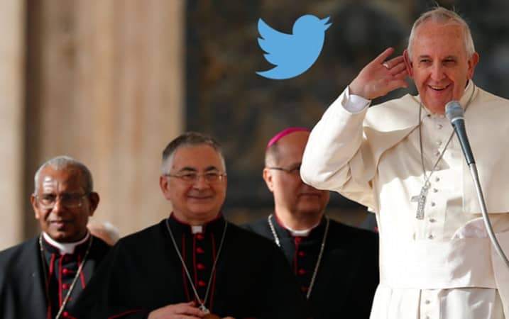 Bloemlezing uit de meest recente tweets van Paus Franciscus