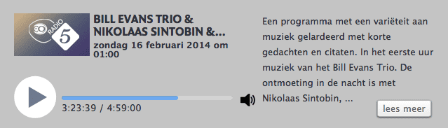 Diepte-radiointerview met Nikolaas Sintobin