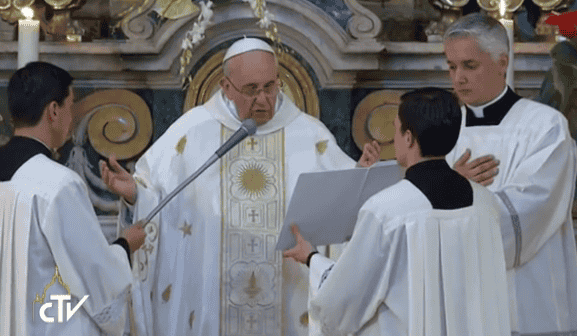 Rechtstreekse beelden viering Paus Franciscus met Romeinse jezuïeten nav de heiligverklaring van José de Anchieta sj