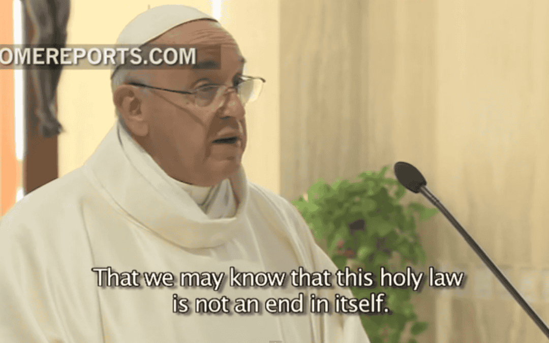 De niet mis te verstane woorden van Paus Franciscus