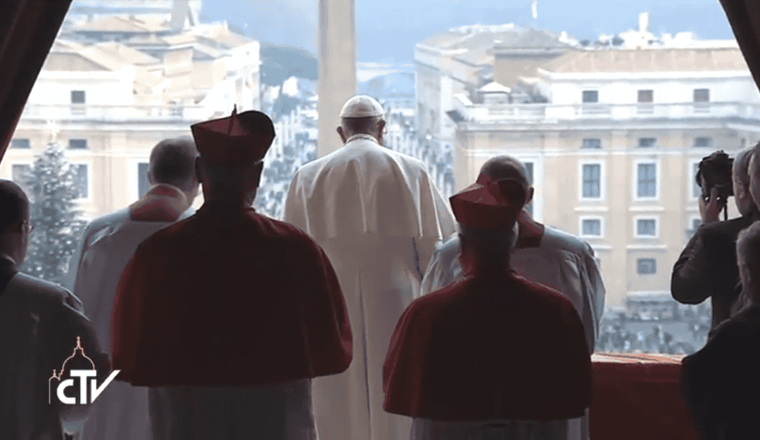 Kerstboodschap en zegen Urbi et Orbi van paus Franciscus