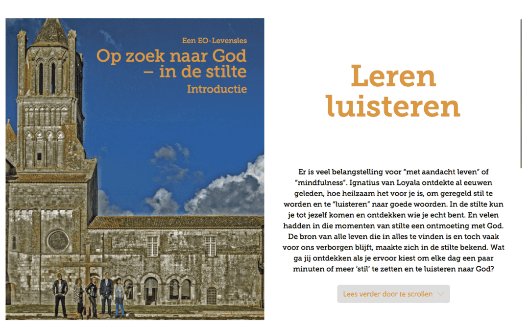 Een nieuw digitaal kleedje voor «Op zoek naar God in de stilte»