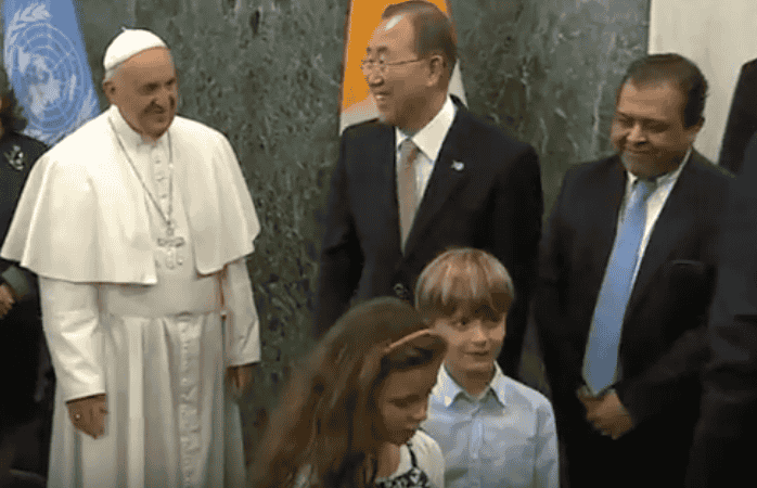 Paus Franciscus spreekt de Verenigde Naties toe: rechtstreeks