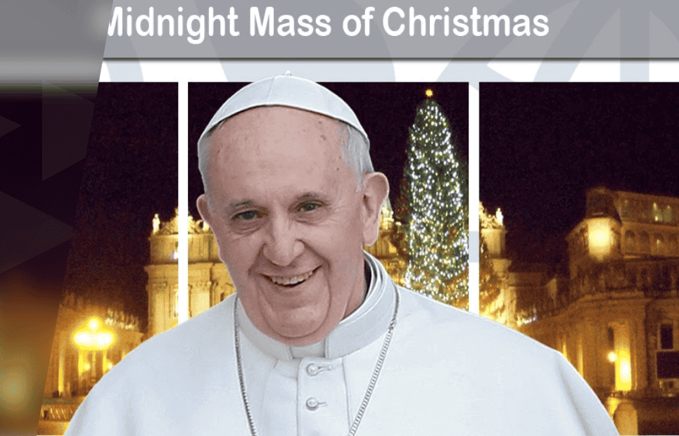Vier de middernachtmis met paus Franciscus: rechtstreeks uit het vaticaan