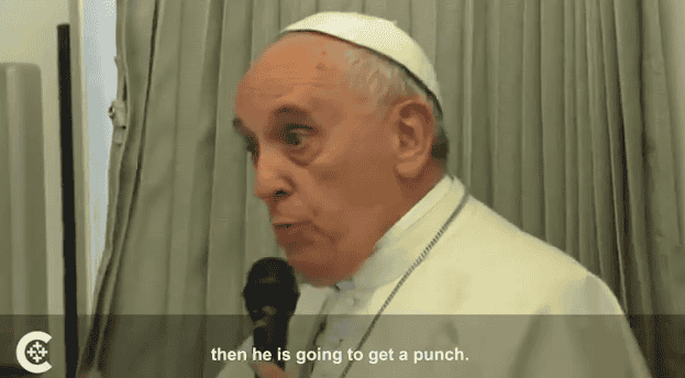 Paus Franciscus over de grenzen aan de vrijheid van meningsuiting