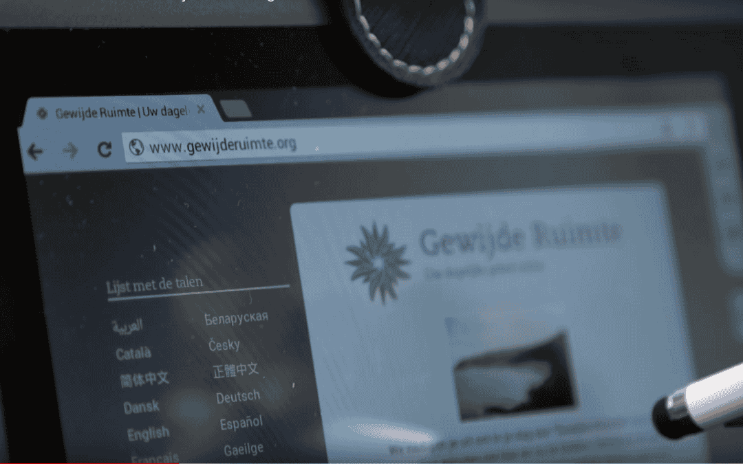 Video-getuigenis over bidden via je tablet: www.gewijderuimte.org