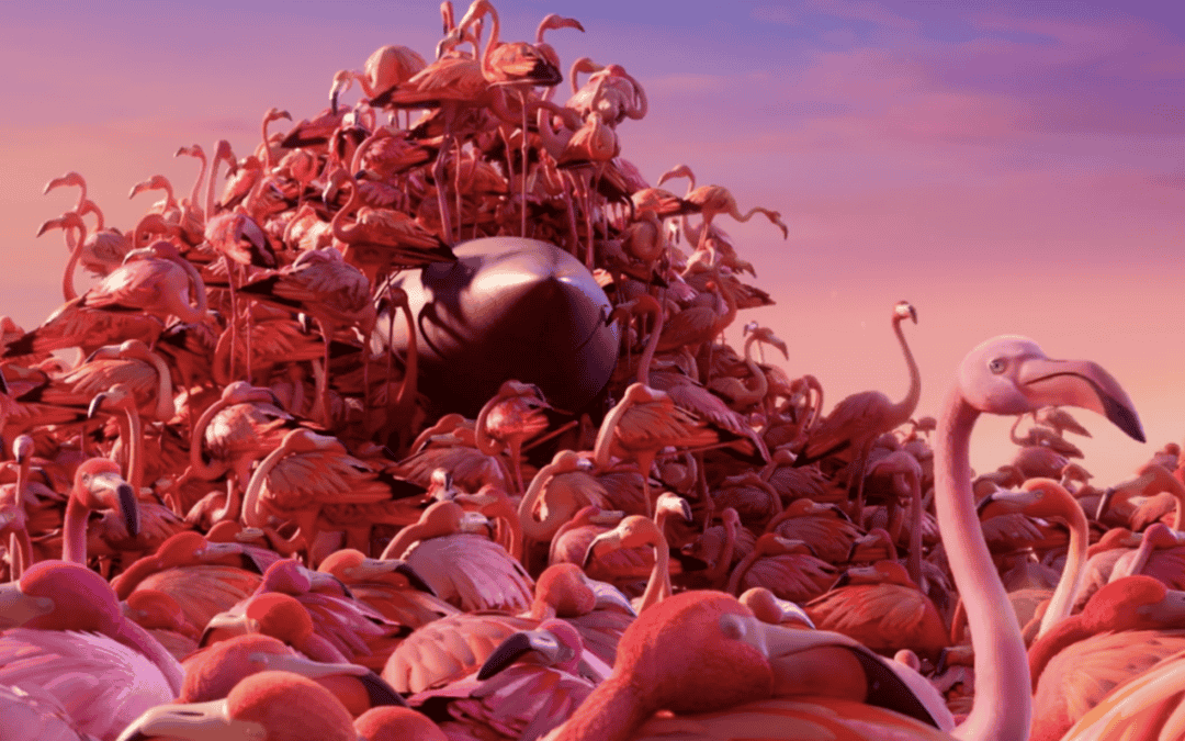 Hoe elegante flamingo’s omgaan met bruut oorlogsgeweld – heerlijke tekenfilm over hoop