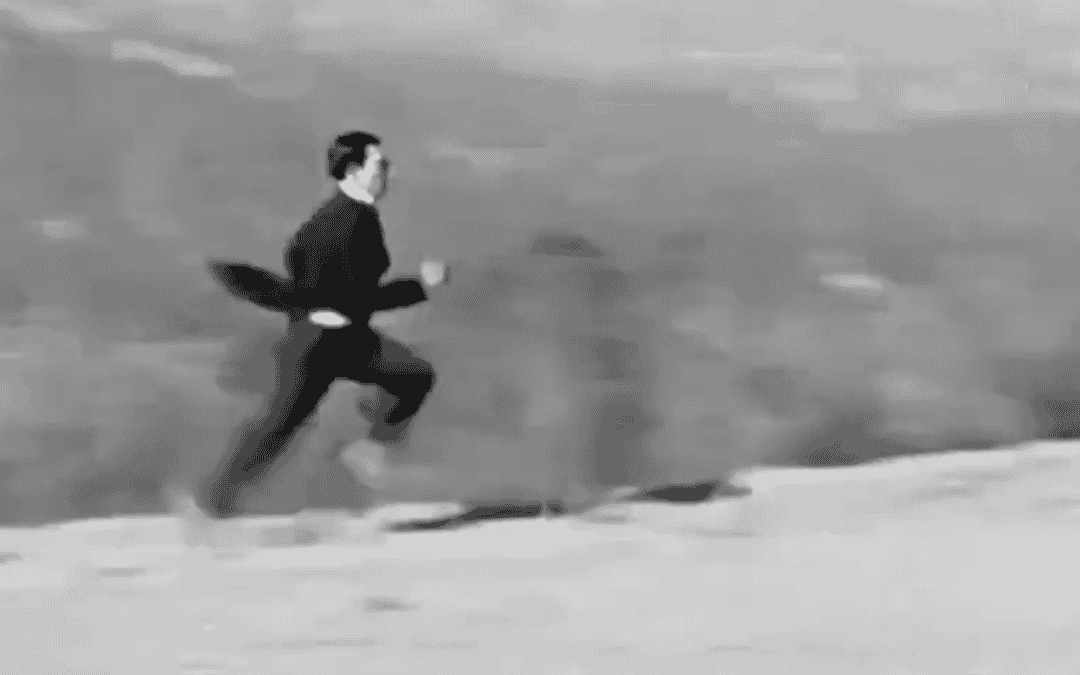 Waarom vluchten voor je probleem geen goede oplossing is – Knotsgek filmfragment van Buster Keaton