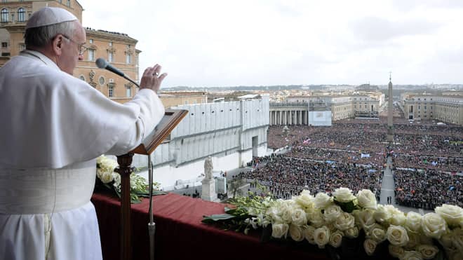 Zegen Urbi et Orbi 2014, door Paus Franciscus